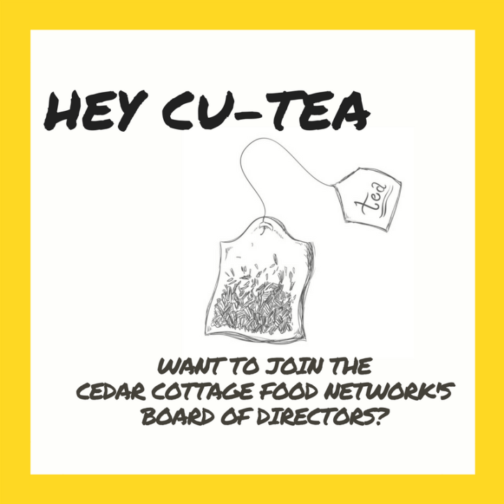 Want to join the Cedar Cottage Food Network's Board of Directors-